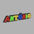Image-24-05-2023-at-22.09.jpg ANTONIO - 3D Super Mario Themed Custom Name Plate / Sign
