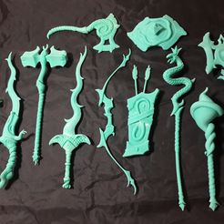 0.jpg STL file Snake weapons collection・Model to download and 3D print