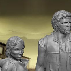 dfds.jpg 3D-Datei Ellie und Joel (Motiv The Last of us , Pedro Pascal und Bella Ramsey )・Vorlage für 3D-Druck zum herunterladen