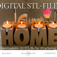 download-15.png Home Sweet Home 3D-Print, Tealight & Pen Holder Combo, Perfect Gift for New Homeowners
