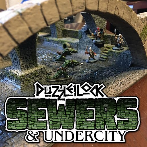 Sewer_promo1.jpg 3D file PuzzleLock Sewers & Undercity・Design to download and 3D print, Zandoria