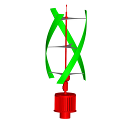 1.png 3D-Datei Vertikalachsen-Windkraftanlage kostenlos・3D-druckbares Design zum herunterladen