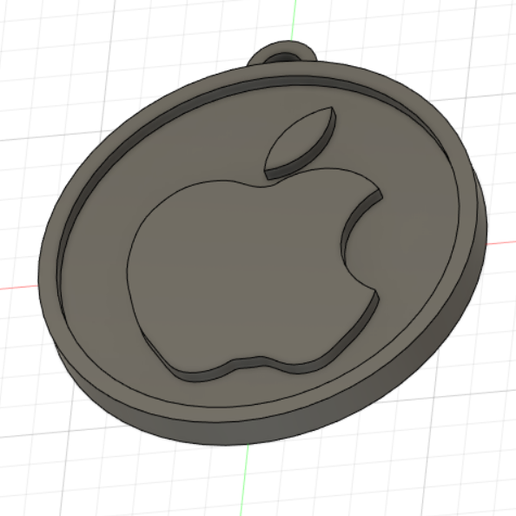 Apple Key Chain 3D model