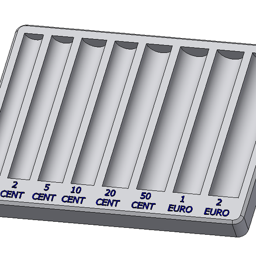 Euro coin Holder ver.2 3D model