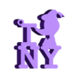 I Pato NY.stl Keyring I love New York Donald Duck