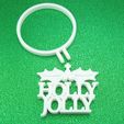 HollyJollyBerriesWineBottleGiftTag3DPrintPhoto2.jpg Holly Jolly Berries - Christmas Winter Holiday Alcohol & Wine Bottle Gift Tag