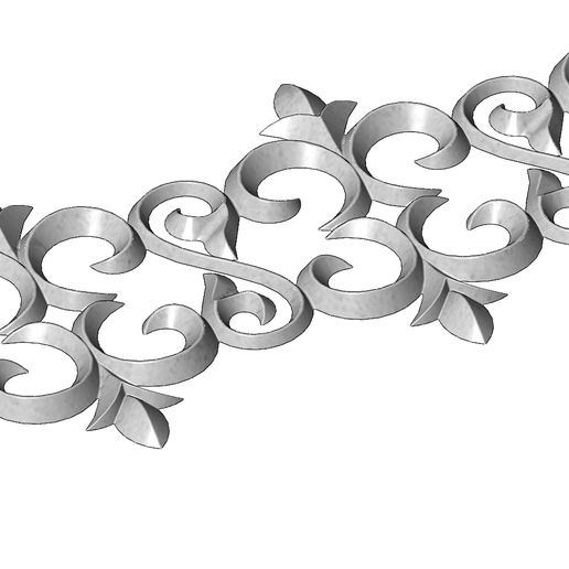F-M-3-07.JPG Floral scroll pattern relief strip