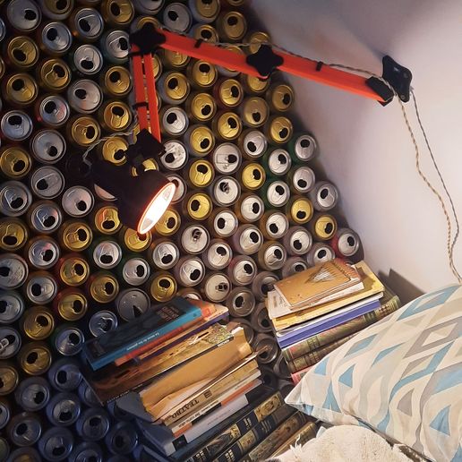 Modular folding table lamp. 3D model