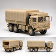 MAN-HX61-Canvas-Cover-4.jpg MAN HX61 Canvas Cover Variant – 1/87 Scale Military Truck 3D Model | HO Scale STL for Resin & FDM Printing
