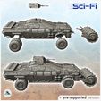 3.jpg Post-apocalyptic car with armed turret and spiked rollers (20) - Future Sci-Fi SF Post apocalyptic Tabletop Scifi