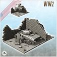 1-PREM-A04.jpg Ruin of Sherman M4 with walls and pieces of wood (4) - World War Two Second WWII Western campaign USA United States America