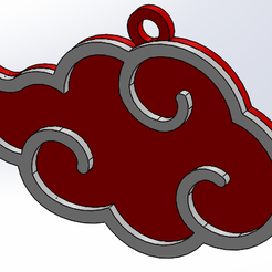 STL file Akatsuki and Uchiha Logo Keychain / Naruto Cloud Key Chain・3D  printable model to download・Cults