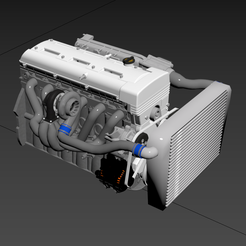 23.png OBJ file 2JZ Engine for ANY scale・3D printable design to download