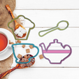 Glorious Blad.png TEAPOT,CUP,SPOON,MUFFIN COOKIE CUTTER X4 KIT