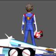 8.jpg KAZAMI HAYATO ASURADA CYBER FORMULA STATUE DIORAMA RACE ANIME CHARACTER RACE CAR