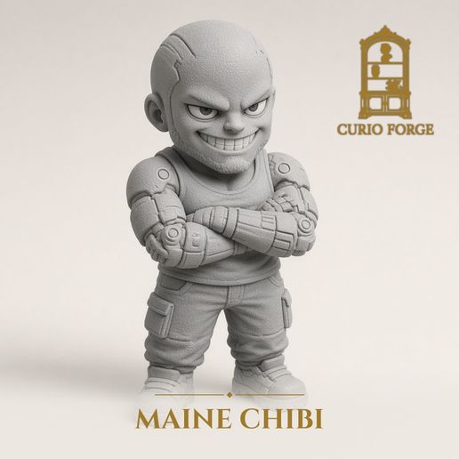 Maine Chibi - Cyberpunk Edgerunners Fan Art 3D Print