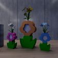 untitled2.jpg 3D Flower Decor & Flower Vase with 3D stl File, Flower Print, Flower Decor, 3D Printed Decor, Gift for Kids, 3d Printing, Flower Holder