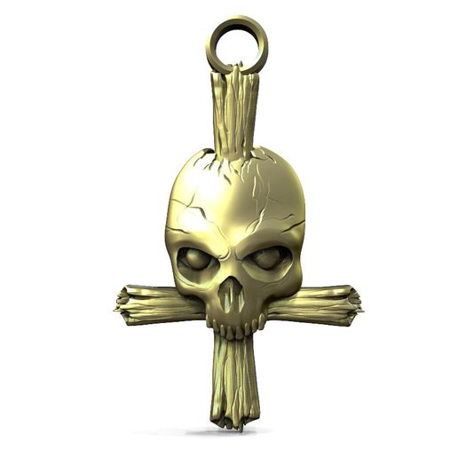 Skull and bones pendant 3D model