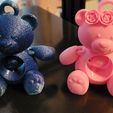 TEDDY, ARTICULATED AND FIDGET KEYCHAIN printed in place without supports