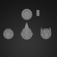 AllHead.png Free STL file Articulated Golem robot, Model B-800, Printed to assemble・3D printer design to download