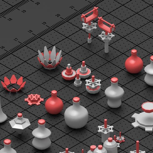 🧞‍♂️ Mega mechanical kitbash・Free 3D File for 3D printing・Cults