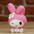 mymelody08.png My Melody 3 models Easy Print Hello Kitty Sanrio