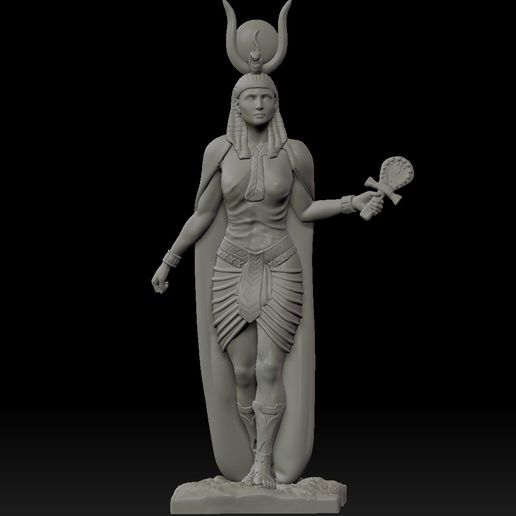 Egyptian Goddess Isis statue 3D model