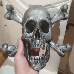 IMG_20191119_204647.jpg Descargar archivo STL gratis Cráneo de pirata • Objeto para impresora 3D, sparki0007