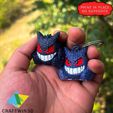 2.jpg Gengar Crocheted Style 3D Printable Model  Print in Place, No Supports