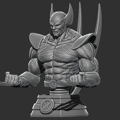 02.JPG STL file Wolverine Bust - Marvel 3D print model 3D print model・3D print object to download