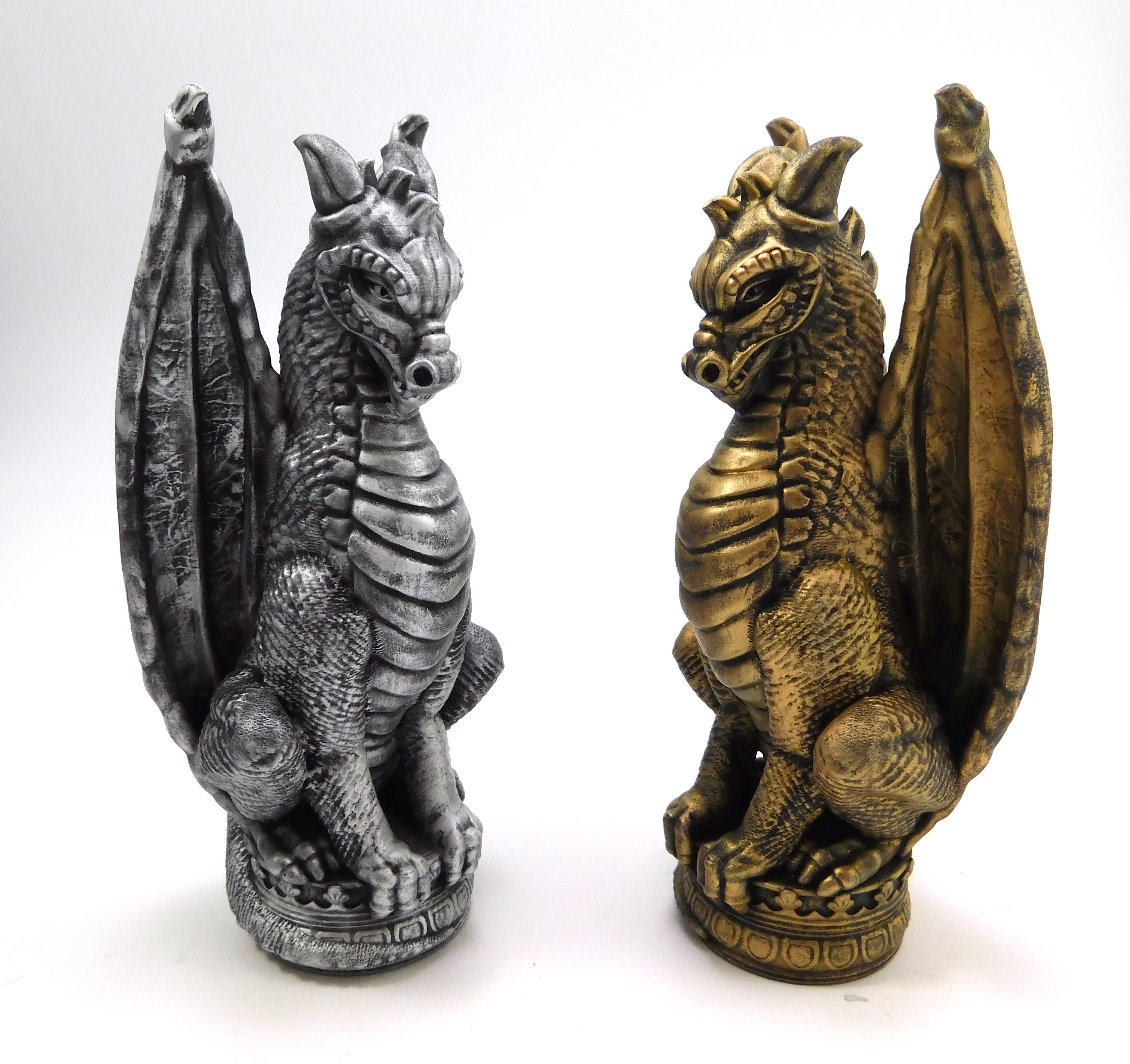 dragon_kings.jpg STL file Dragon Chess! Dragon Overlord (The King)・3D printing idea to download, loubie