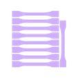GroupISO_527-2_1B_Flat.stl Tensile Strength Test Specimen Generator ISO 527-2, ASTM D638-14