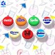20240512_170226.png KEY RINGS FOR SOFT DRINKS, SODA AND BEER CAPS X7 PCS.
