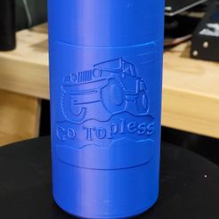 Topless.jpg Файл STL Jeep Can Koozie - Go Topless・3D-печатная модель для загрузки