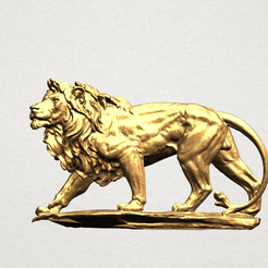 Lion (ii) -50mm-B01.png Бесплатный 3D файл Lion 02・Объект для скачивания и 3D печати, GeorgesNikkei