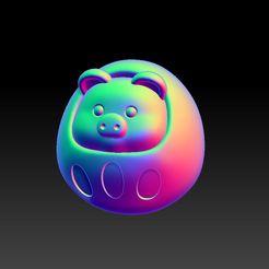 2022-07-27_212752.jpg STL file Pig Fu Egg Pendant -Ornament・3D printing model to download, 3D_Dragon