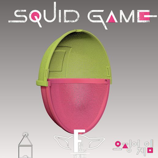 masksoldier4.jpg Descargar archivo STL El juego del calamar mask/ Squid Game Mask - Front Man Mask Squid Game • Objeto imprimible en 3D, Fun_for_Fans