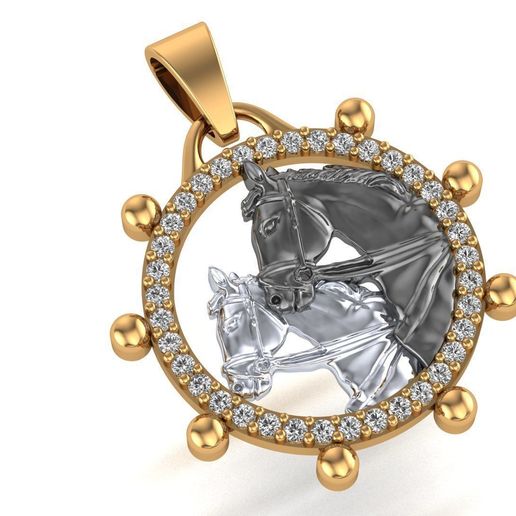 Horse Pendant 3D print model 3D model