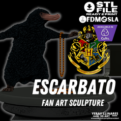 1.png Archivo STL Escultura de Escarbato para guardar joyas・Plan de impresora 3D para descargar