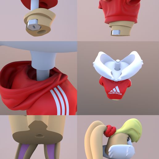 Beige-Minimalist-Mood-Photo-Collage.png Lola Bunny Urban vibes Fan Art (Full Multipart / 3MF)