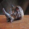 2.jpg Rhino Head Bust - With or Without Cigar