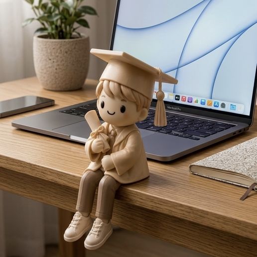 🎓 Cute Graduation Boy Sitting STL | Graduate Shelf Sitter | Graduation ...