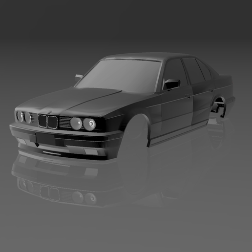 🎨 BMW E34 M5 BODY 1:24 & 1:25 SCALE・ OBJ File for 3D