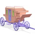 3.jpg CARRIAGE Wagon Wheels WESTERN CARTOON 3D MODEL