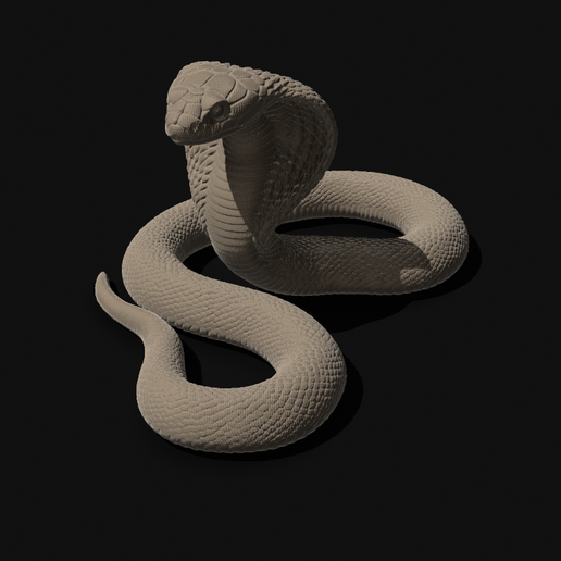 Cobra Royal – Figurine 3D à imprimer / King Cobra – 3D Printable Figurine