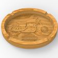untitled.156.jpg Chopper Motorcycle Ashtray, Cigar Tray Cnc Cut 3D Model File For CNC Router Engraver, Plate Carving Machine, Relief, serving tray Artcam, Aspire, VCarve, Cutt3D