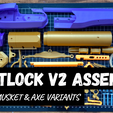 Flintlock_V2_Assembly.png Flintlock Musket Nerf Blaster (Files Only, V2-2)