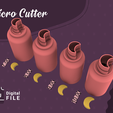 Miero Cutter Fichier STL MICRO COUPEUR D'ARGILE POLYMÈRE LUNE * 4 TAILLE/COPRIGHTED LICENSE/EULITEC.COM・Design à télécharger et à imprimer en 3D