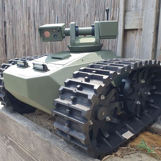 Robot Drones Military Giant Tracked Robot Drone Military 3D STL