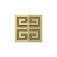 Givenchy-greek-key-stud-earring-01.jpg Givenchy logo stud earring 3D print model